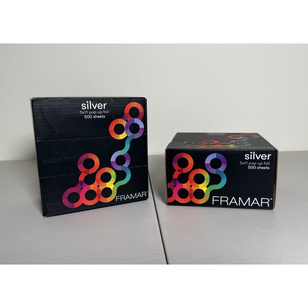 Framar Silver Hair Foils 2 Boxes Professional Highlight Balayage Salon Foil